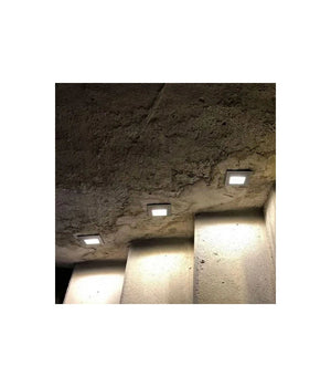 Lampada Segnapasso 1w A Led Da Parete Muro Applique Da Interno 95x95 Luce Calda         