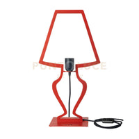 lampada silhouette Rosso in Ferro 30x54cmh 1 luce attacco E27
