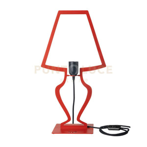 lampada silhouette Rosso in Ferro 30x54cmh 1 luce attacco E27
