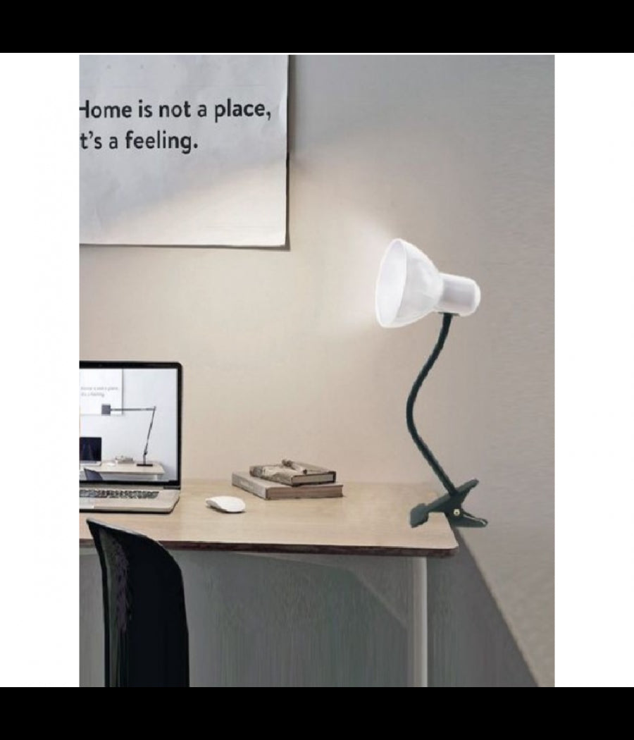 Lampada Snodabile Da Scrivania Luce Tavolo Braccio Flessibile Orientabile Pinza  Bianco       