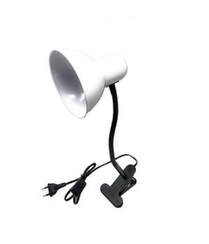 Lampada Snodabile Da Scrivania Luce Tavolo Braccio Flessibile Orientabile Pinza  Bianco       