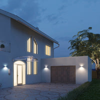 Lampada LED solare da parete bidirezionale 700lm IP65 con sensore crepuscolare - 4000K Alcapower