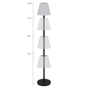 IDMarket - Lampada solare da terra per esterni con LED, altezza 150 cm