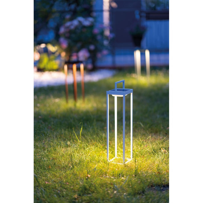 Zafferano - Lanterna Home solar 2 a led 56,4cm - Lampada da parete e da tavolo 2W con batteria e sensore crepuscolare - Verde Salvia