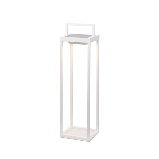 Zafferano - Lanterna Home solar 2 a led 56,4cm - Lampada da parete e da tavolo 2W con batteria e sensore crepuscolare - Bianca