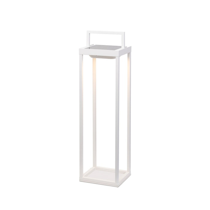 Zafferano - Lanterna Home solar 2 a led 56,4cm - Lampada da parete e da tavolo 2W con batteria e sensore crepuscolare - Bianca