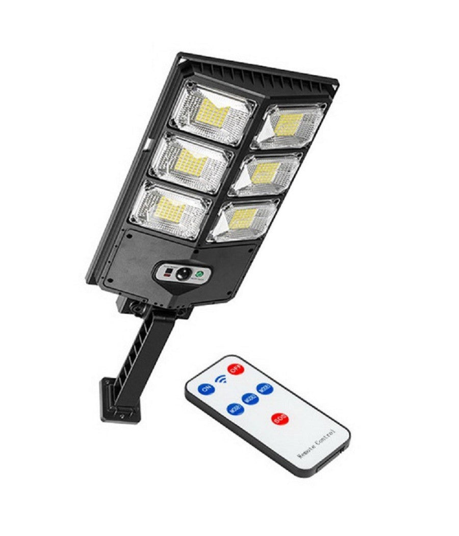 Trade Shop - Lampada Solare Led Impermeabile Giardino Cortile Sensore Movimento Telecomando -