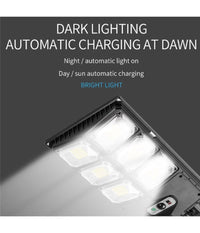 Trade Shop - Lampada Solare Led Impermeabile Giardino Cortile Sensore Movimento Telecomando -