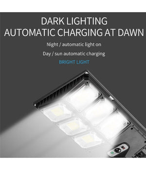 Trade Shop - Lampada Solare Led Impermeabile Giardino Cortile Sensore Movimento Telecomando -