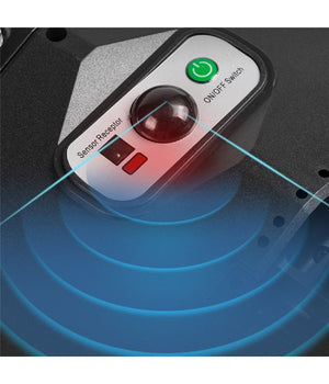 Trade Shop - Lampada Solare Led Impermeabile Giardino Cortile Sensore Movimento Telecomando -