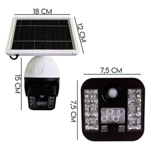 Lampada solare LED LUCE sensore di movimento 60w TELECAMERA FINTA IP65 FO-TA126 - ZENCOCCO