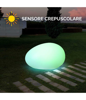 Lampada Solare Luce Rgb Sensore Crepuscolare Pannello Solare Ricaricabile Led 14w         