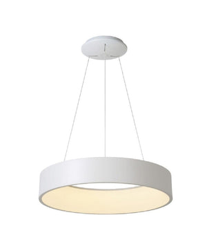Lampada Sospensione Led 60w Cct Pendente Cerchio Lampadario Moderno Luce 230v 80cm  Bianco       