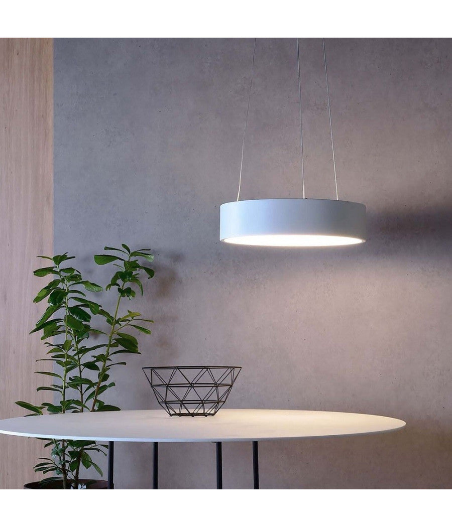 Lampada Sospensione Led 60w Cct Pendente Cerchio Lampadario Moderno Luce 230v 80cm         