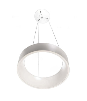 Lampada Sospensione Led 60w Cct Pendente Cerchio Lampadario Moderno Luce 230v 80cm  Bianco       