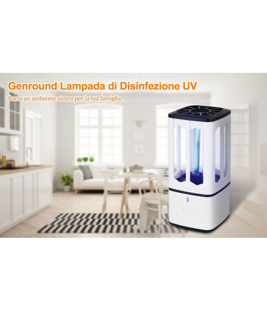 Lampada Sterilizzatrice Germicida Con Raggi Uv C Uvc Sanificatore Portatile Usb         