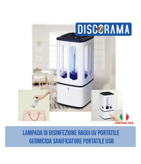 Lampada Sterilizzatrice Germicida Con Raggi Uv C Uvc Sanificatore Portatile Usb         