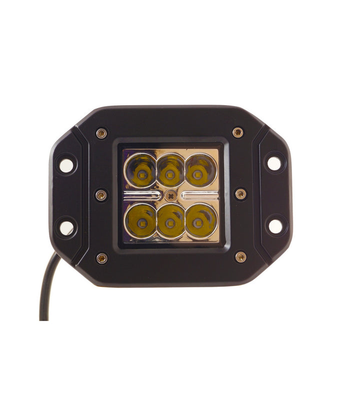 Lampada Supplementare Faro Profondita Staffa Auto Fuoristrada 12v 6 Led 18w Ip68         