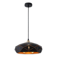 LÚZETE - LAMPADA SUSPESA DA SOFFITTO NERA/ORO KESHI