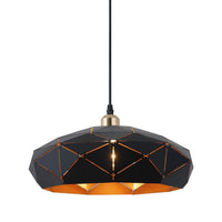 LÚZETE - LAMPADA SUSPESA DA SOFFITTO NERA/ORO KESHI