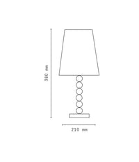 Lampada Tavolo Con Base In Legno Con Motivo Paralume Bianco Attacco E27 Xc-7014         