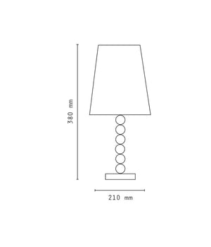 Lampada Tavolo Con Base In Legno Con Motivo Paralume Bianco Attacco E27 Xc-7014         