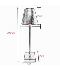 Lampada Tavolo Ricaricabile Usb 10 Watt 3 Colorazione Di Luce Vari Colori D27-3c  Argento       