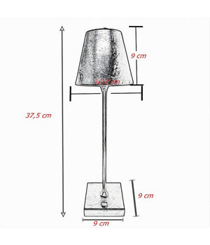 Lampada Tavolo Ricaricabile Usb 10 Watt 3 Colorazione Di Luce Vari Colori D27-3c  Argento       