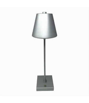 Lampada Tavolo Ricaricabile Usb 10 Watt 3 Colorazione Di Luce Vari Colori D27-3c  Argento       