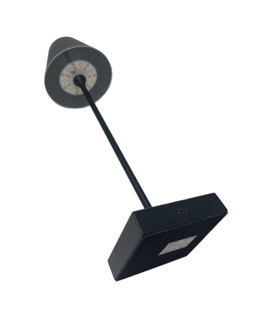 Lampada Tavolo Ricaricabile Usb 10 Watt 3 Colorazione Di Luce Vari Colori D27-3c  Nero       