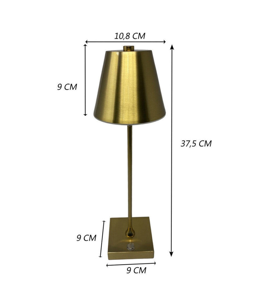 Lampada Tavolo Ricaricabile Usb 10 Watt 3 Colorazione Di Luce Vari Colori D27-3c  Rame       