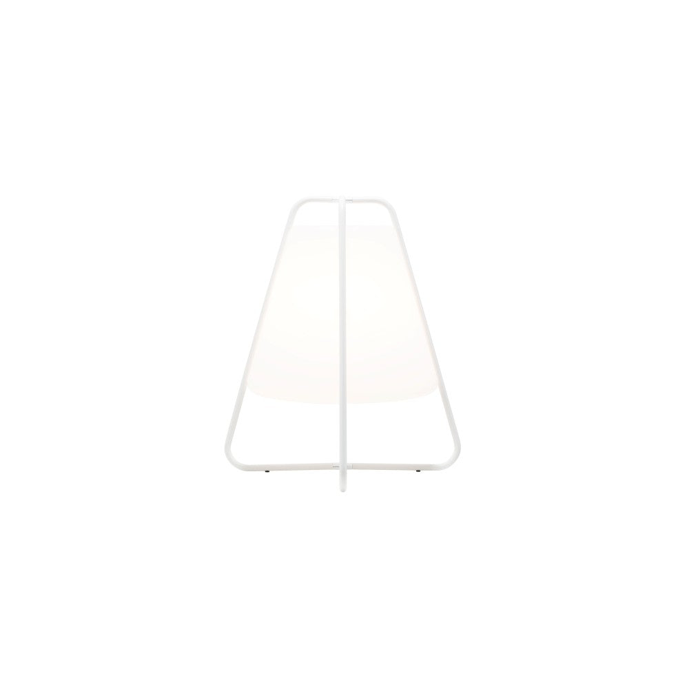 Lampada Led Teepee Zafferano Ricaricabile - Touch, da Interno ed Esterno IP65, Design Moderno Senza Fili Bianca
