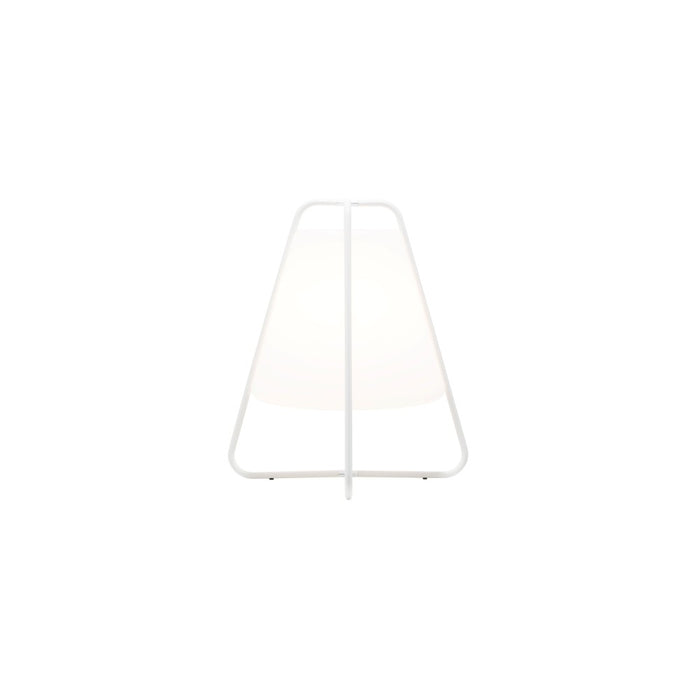 Lampada Led Teepee Zafferano Ricaricabile - Touch, da Interno ed Esterno IP65, Design Moderno Senza Fili Bianca