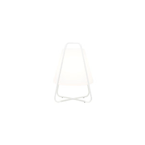 Lampada Led Teepee Zafferano Ricaricabile - Touch, da Interno ed Esterno IP65, Design Moderno Senza Fili Bianca