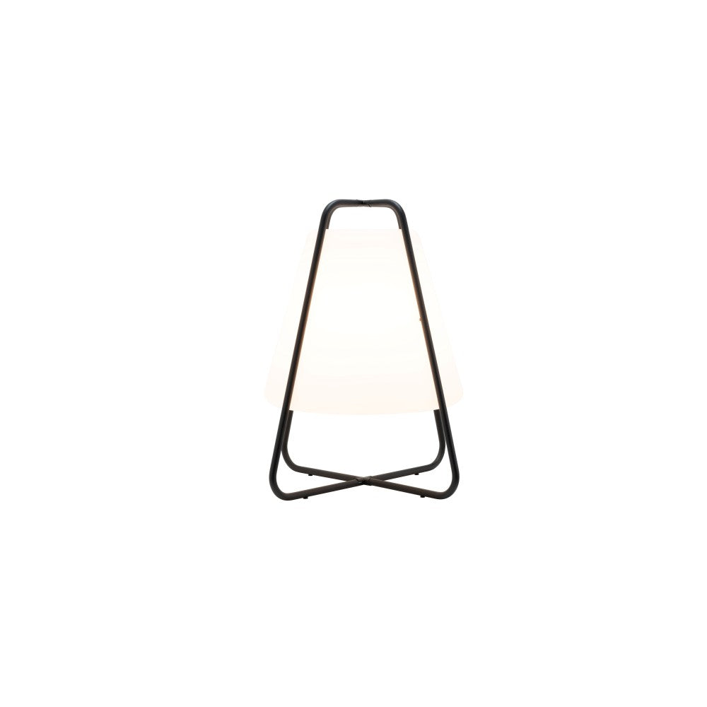 Lampada Led Teepee Zafferano Ricaricabile - Touch, da Interno ed Esterno IP65, Design Moderno Senza Fili Nera