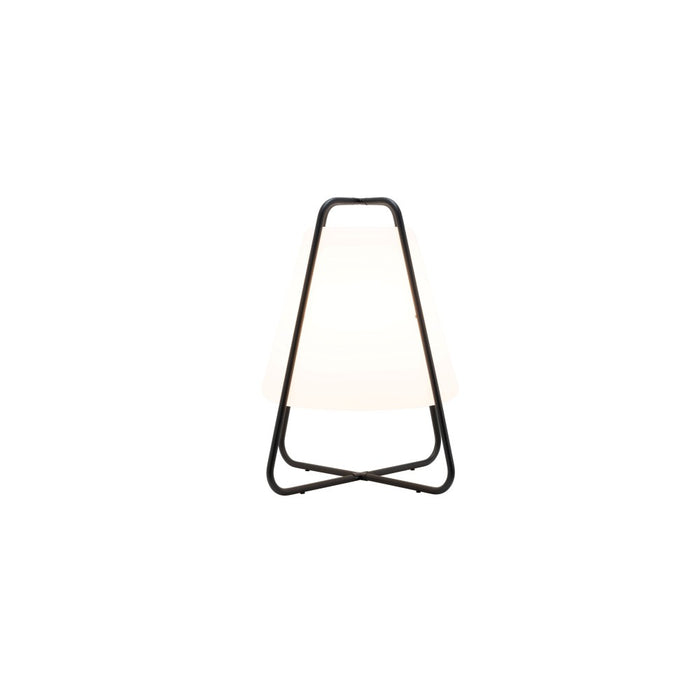 Lampada Led Teepee Zafferano Ricaricabile - Touch, da Interno ed Esterno IP65, Design Moderno Senza Fili Nera