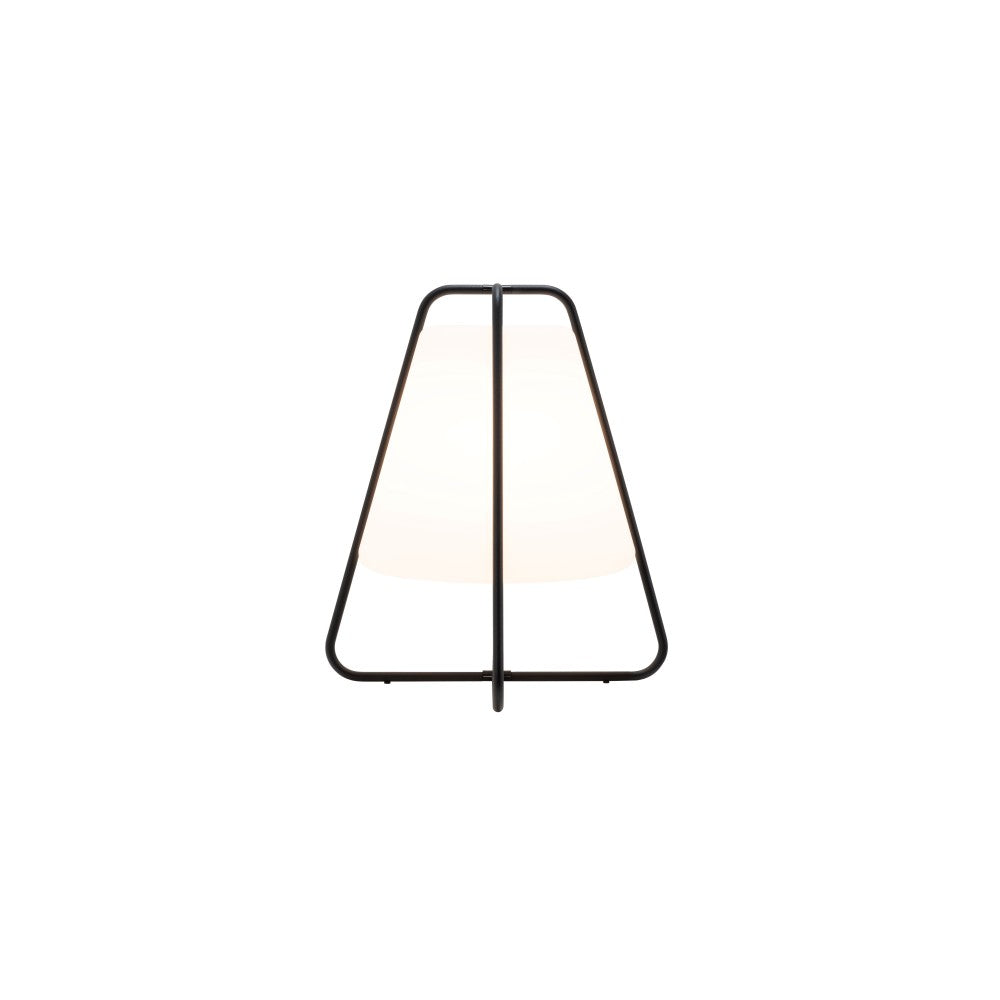 Lampada Led Teepee Zafferano Ricaricabile - Touch, da Interno ed Esterno IP65, Design Moderno Senza Fili Nera