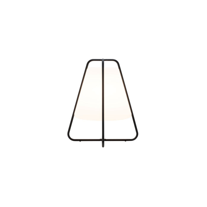 Lampada Led Teepee Zafferano Ricaricabile - Touch, da Interno ed Esterno IP65, Design Moderno Senza Fili Nera