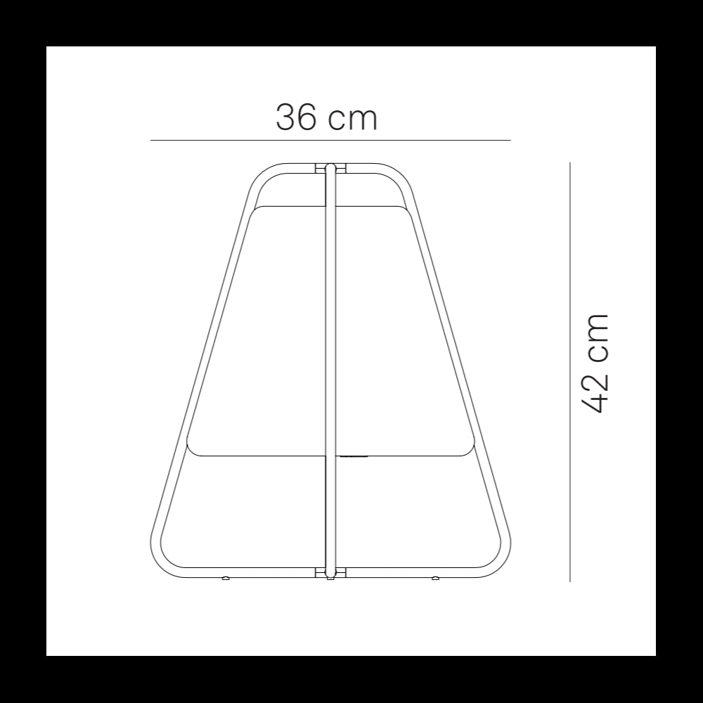 Lampada Led Teepee Zafferano Ricaricabile - Touch, da Interno ed Esterno IP65, Design Moderno Senza Fili Nera