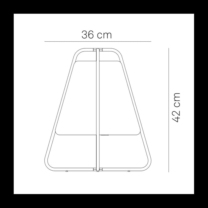 Lampada Led Teepee Zafferano Ricaricabile - Touch, da Interno ed Esterno IP65, Design Moderno Senza Fili Nera