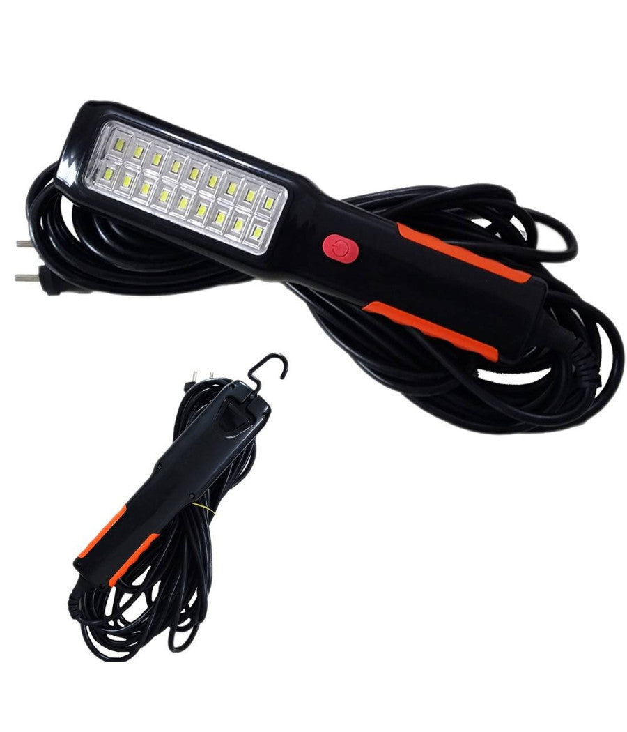 Lampada Torcia 18 Led Smd Lavoro Gancio 10mt 12 Volt Officina Auto Meccanica         
