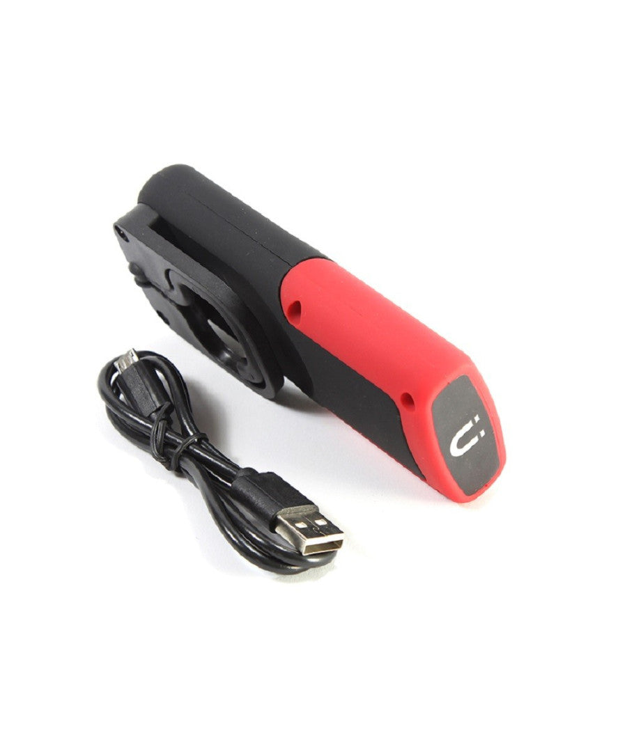 Lampada Torcia Lavoro Calamita Portatile Led Ricaricabile Base Magnetica Gancio         