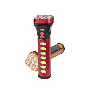 Trade Shop - Lampada Torcia Portatile Led Ricaricabile Con Pannello Solare 18w Hb-707-1 Campeggio -        