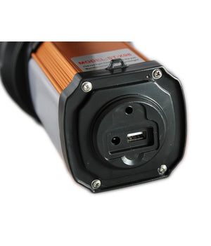 Lampada Torcia Ricaricabile Emergenza Usb Ricarica Dispositivi Luce Bianca Rossa         