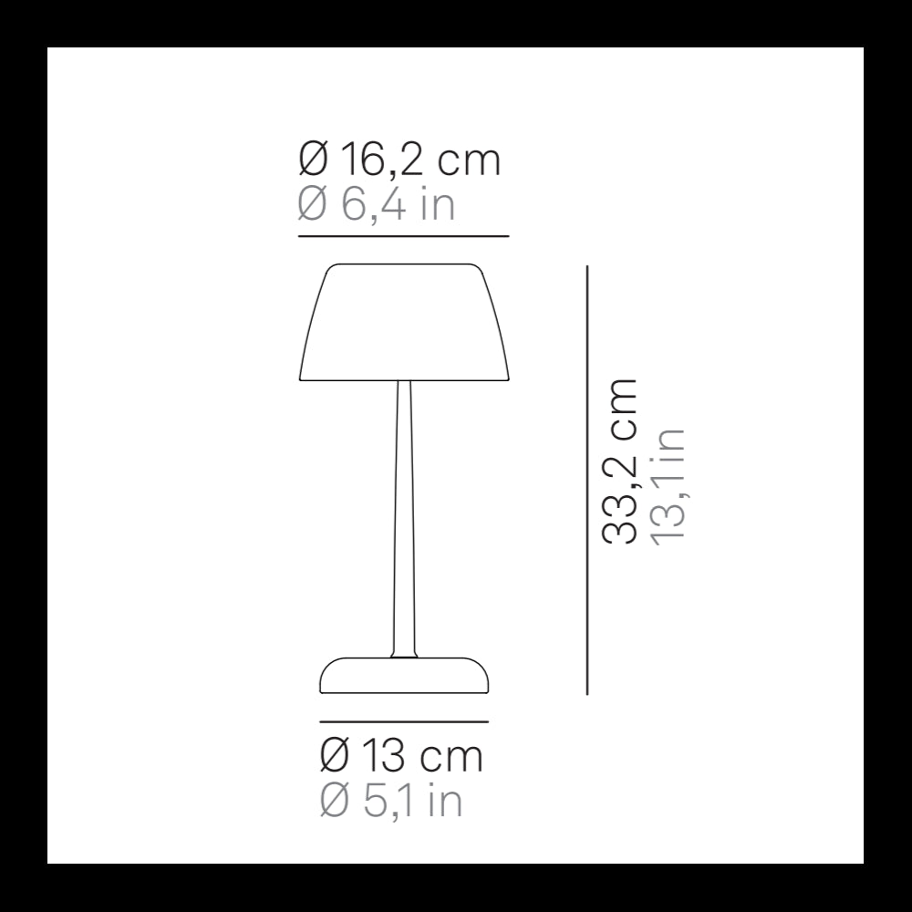 Lampada Smart Trilli Wi-Fi Zafferano - Led Ricaricabile, Touch, App Wi-Fi, Ceramica Decorata Bianca e Ocra