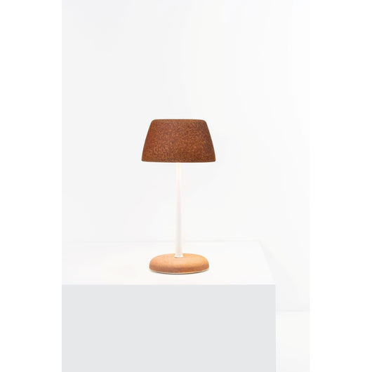 Lampada Smart Trilli Wi-Fi Zafferano - Led Ricaricabile, Touch, App Wi-Fi, Ceramica Decorata Bianca e Ruggine