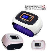 Lampada Unghie Uv Led Fornetto Unghie Nail Art Nail Lamp 108w 42 Led Sun H6 Plus         