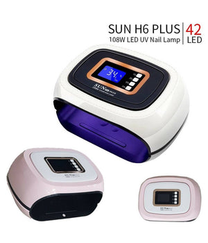 Lampada Unghie Uv Led Fornetto Unghie Nail Art Nail Lamp 108w 42 Led Sun H6 Plus         