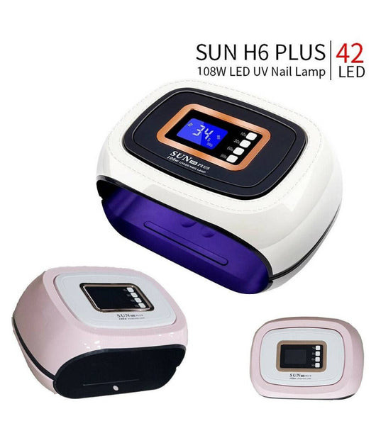 Lampada Unghie Uv Led Fornetto Unghie Nail Art Nail Lamp 108w 42 Led Sun H6 Plus         