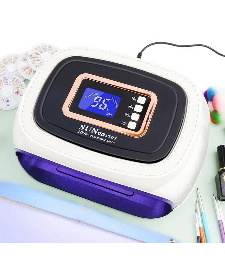 Lampada Unghie Uv Led Fornetto Unghie Nail Art Nail Lamp 108w 42 Led Sun H6 Plus         